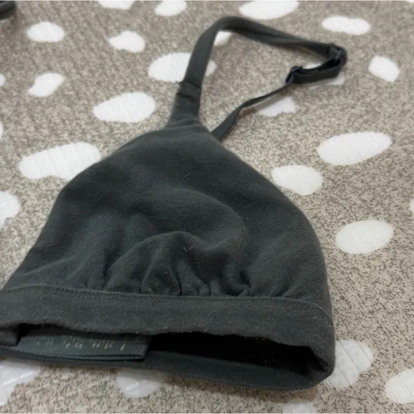 SKIMS triangle bralette Cotton vneck sea mineral forest - Image 6