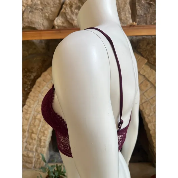 Victoria's Secret Dark Purple Lace Padded Bralette Women’s Size Medium - Image 2