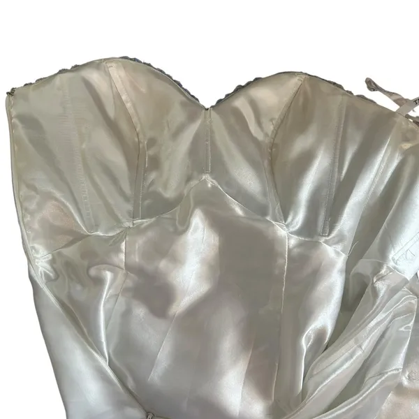 Terani Cocktail Dress 100% Silk Y2K Fairy Beaded Short Sheer Lined Flowy SZ 2 - Image 7