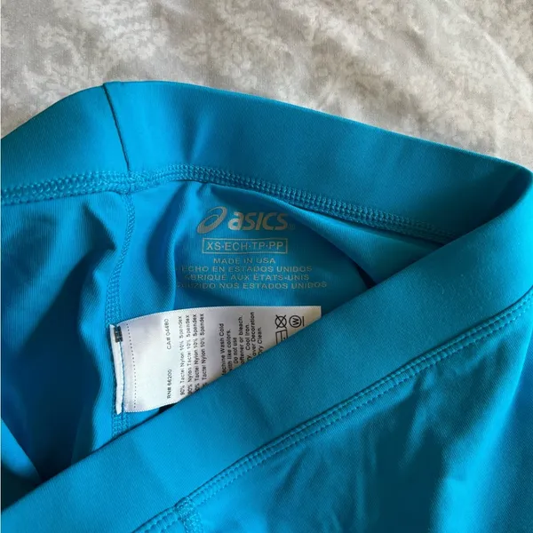 Asics Blue Athletic Shorts Moisture-Wicking Performance - Image 3