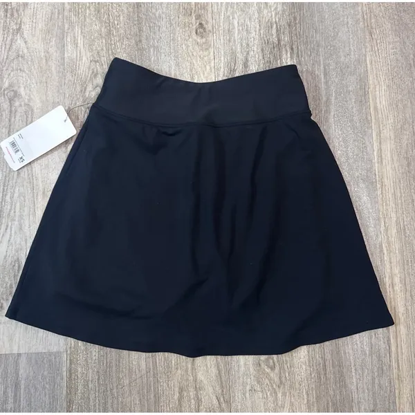 Yogalicious Nudetech Rib & Tonic Skort Black XS Tennis Skirt UPF 50+ SKY4348 NEW - Image 3