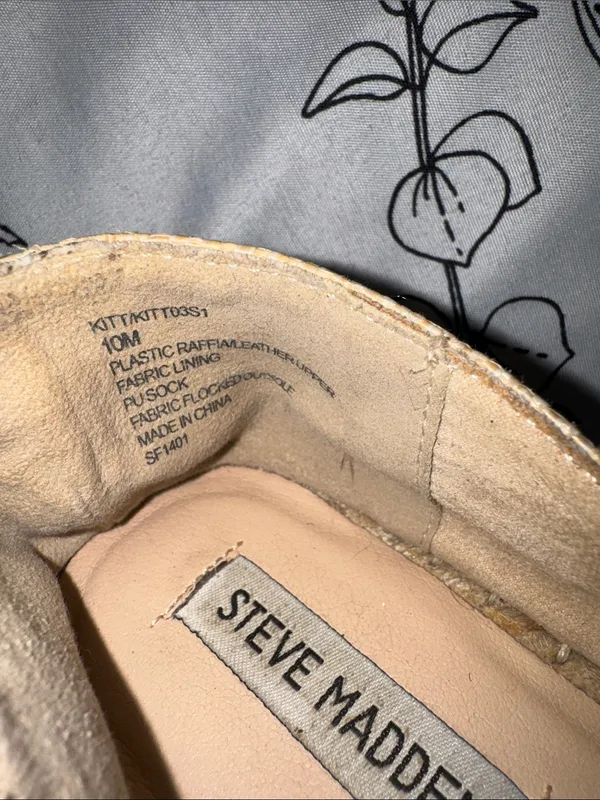 Steve Madden Tan Raffia Slip-On Espadrilles - Image 7