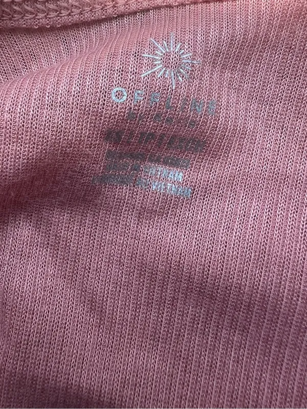 aerie Ribbed Scoop Tank Top - Dusty Rose - Image 2