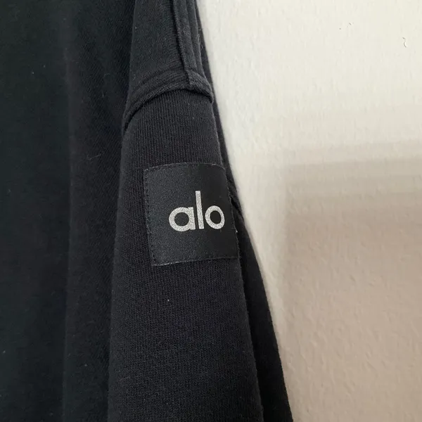 Alo Yoga Hazy Mock Neck Pullover Black XS - Image 3