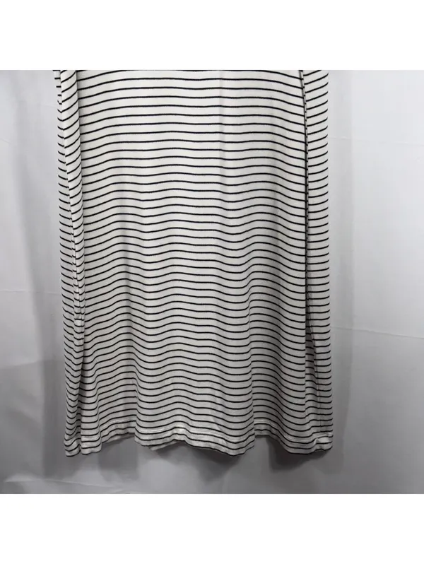 Daily Ritual Large Black White Striped T-Shirt Dress - Image 3