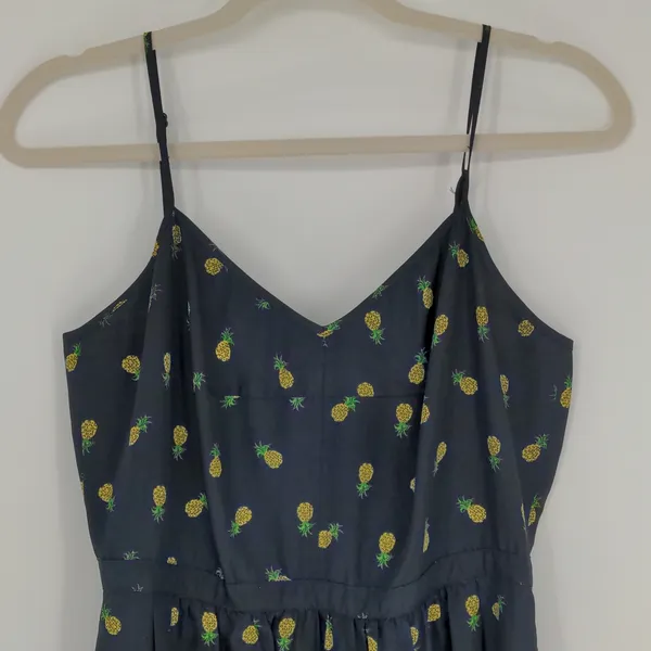 J. Crew Women's Size 6‎ Navy Pineapple Dress Fully Lined Rear Zip Pockets Lined - Image 2
