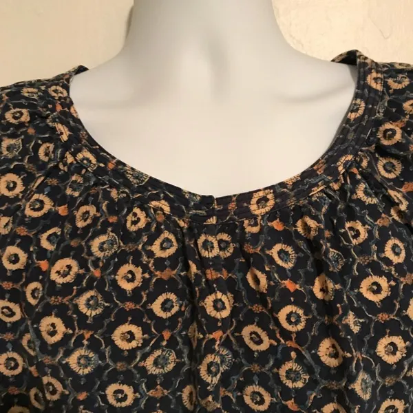 Lucky Brand Blue Floral Peasant Blouse - Image 3