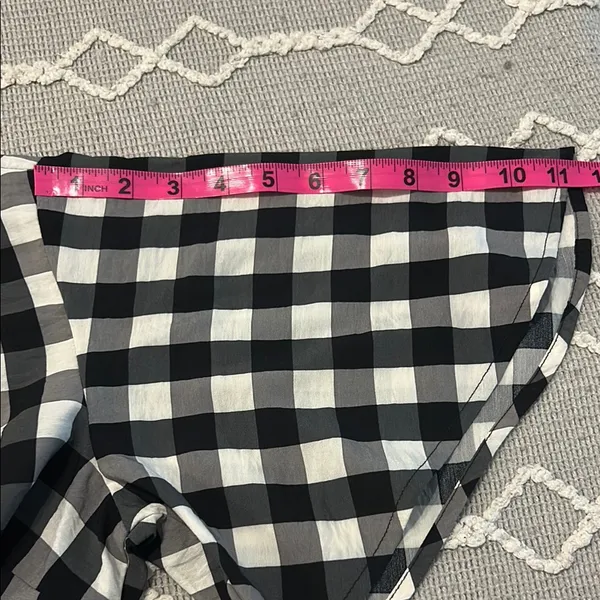 a new day Black and White Gingham Blouse - Image 10
