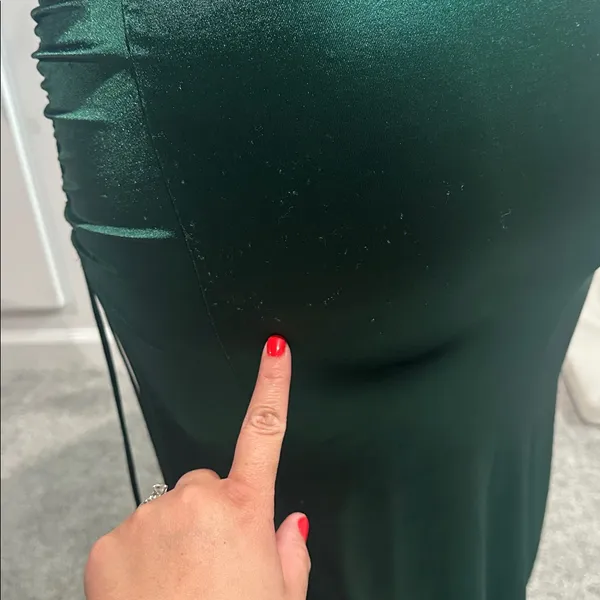 Windsor emerald‎ green long evening gown with side slit size small - Image 7