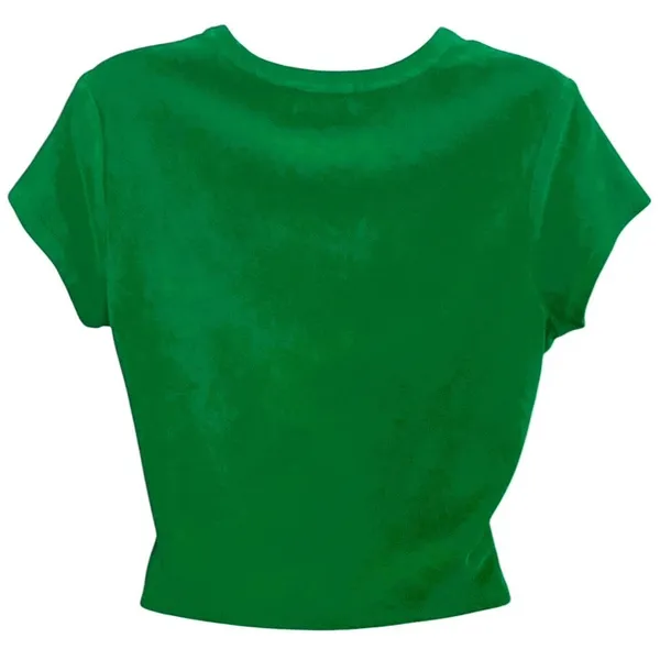 JUICY COUTURE Bright Kelly Green Terry Cloth Swimsuit Top Coverup ~ Size MEDIUM - Image 3