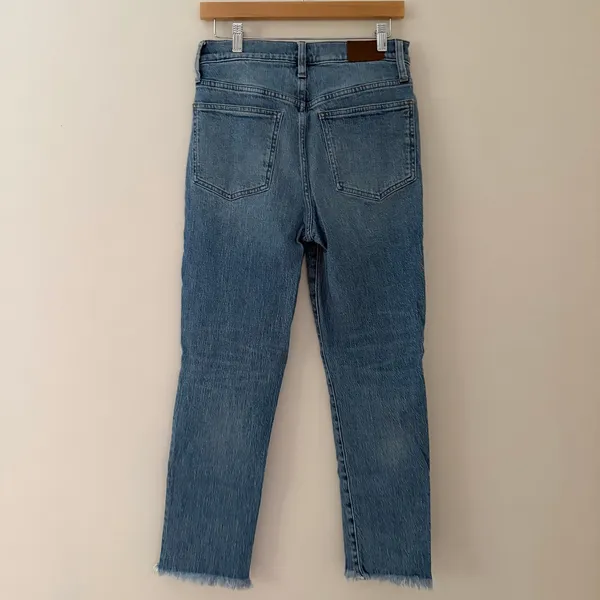 Madewell The Perfect Vintage Jean High Rise Raw Hem Blue Women 28 - Image 6