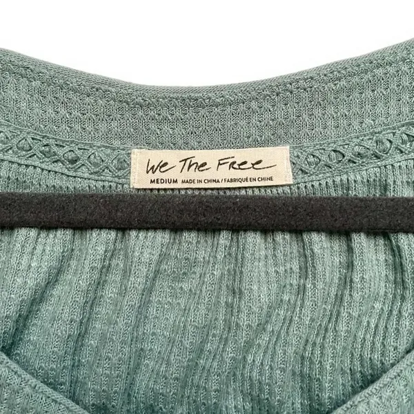 Free People Green Must Have Henley Knit Top - Image 4