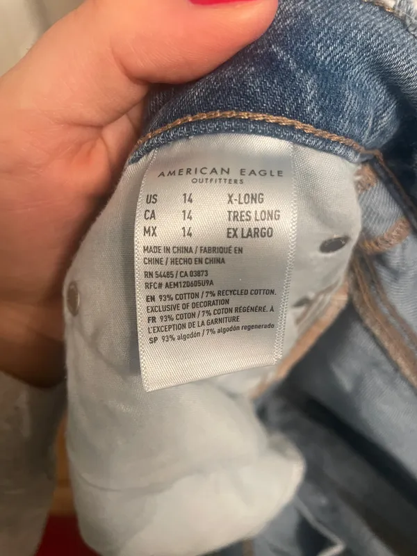 Women’s American Eagle 90s Straight Jeans 14 X-Long - Image 3