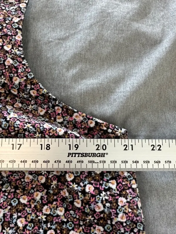 NEW H&M Women’s Large Floral Corduroy Cotton Pull On Tank Shift Mini Boho Folk - Image 8