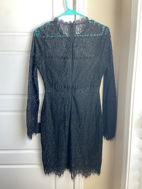 Lulus Black Lace Dress - Image 4