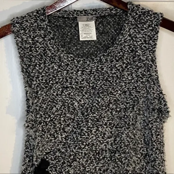 Zoe Black & Gray Wrap‎ Dress Size XS - Image 3