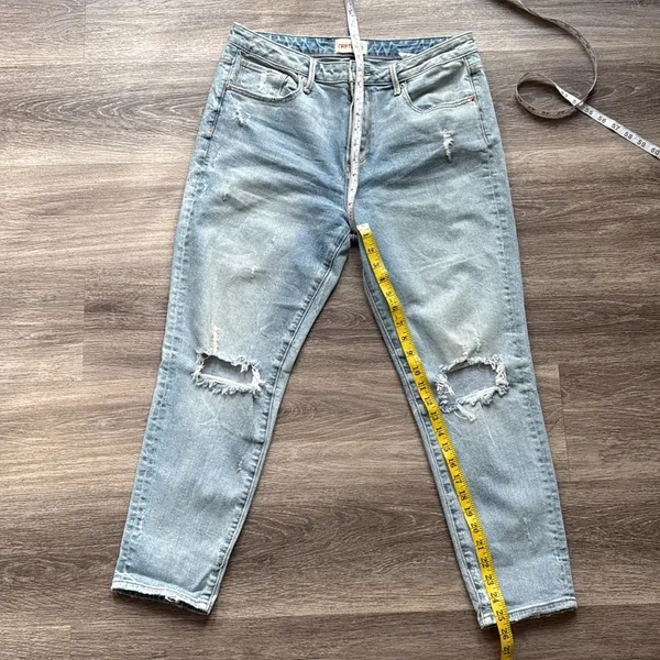 DRIFTWOOD Jeans Blue Ankle Cropped Distressed Denim 31 - Image 10