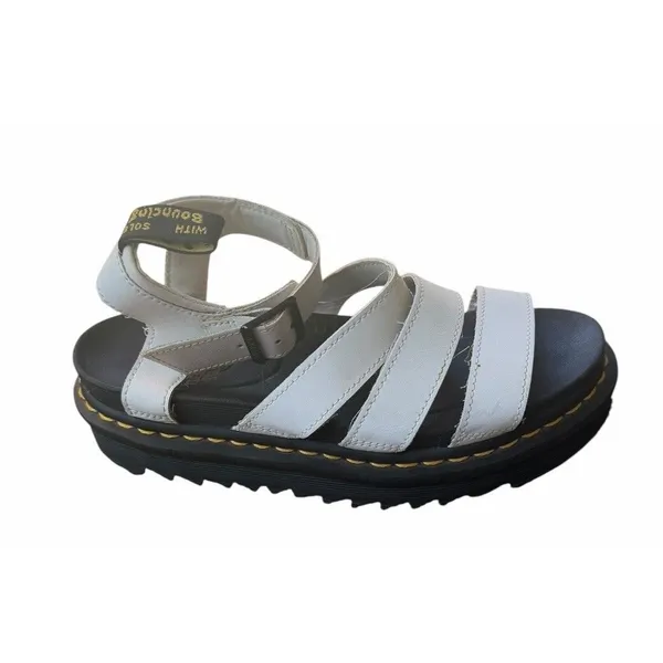 Dr. Martens Blaire Platform Womens White Leather Comfort Sandals EU 38 Chunky - Image 8