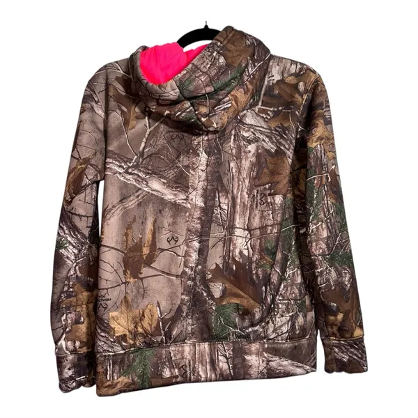 Realtree‎ Camo Hoodie Pink Logo Antler Pullover Women's Small - Image 2