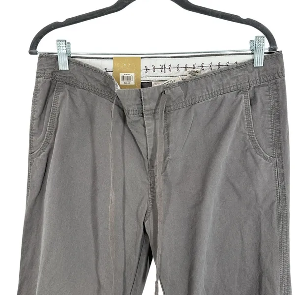 Vintage Y2K 2007 Classic Rise Old Navy Wide Leg Grey‎ Chino Pant Drawsting Hem - Image 2