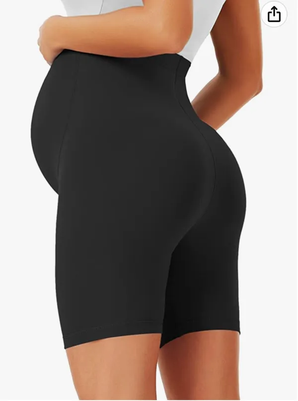 Isabel Maternity by Ingrid & Isabel Over Belly Bermuda Maternity Jean Shorts - Image 2
