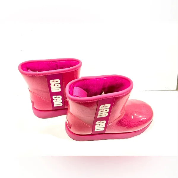 UGG Pink Clear Mini Boots Women’s 7 Waterproof Shearling Cozy Winter - Image 4