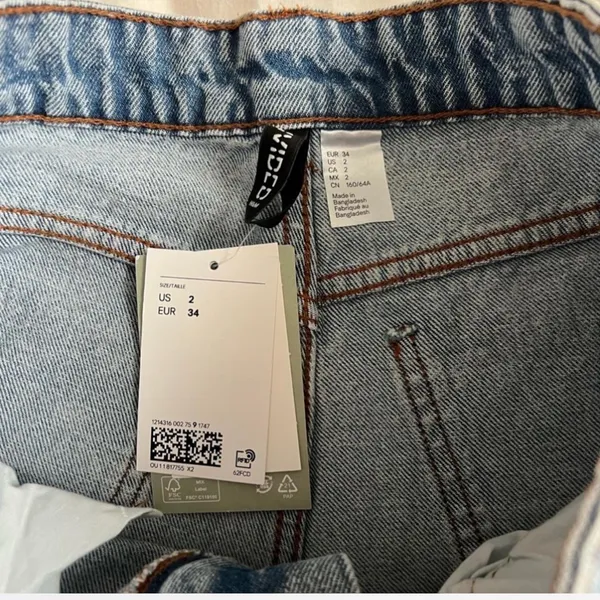 H&M DIVIDED Criss Cross Straight Leg Jeans - Image 5
