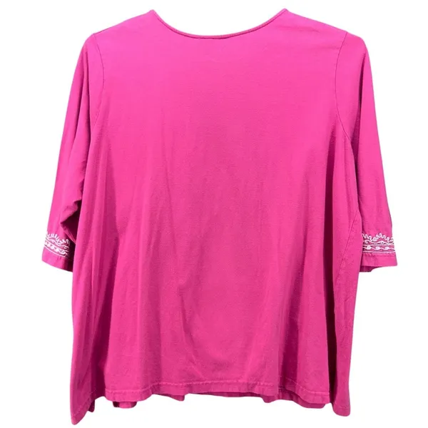 Woman Within Tunic Blouse Pink‎ 1X - Image 2