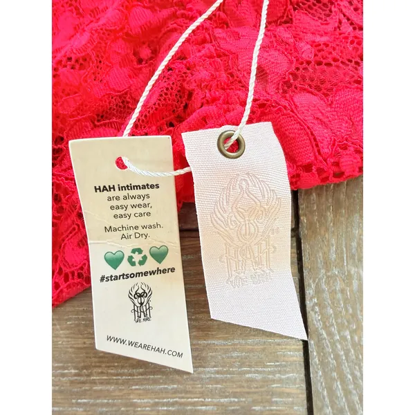 We Are HAH Comin' In Haht Lace Bodysuit Womens Red XS - Image 2
