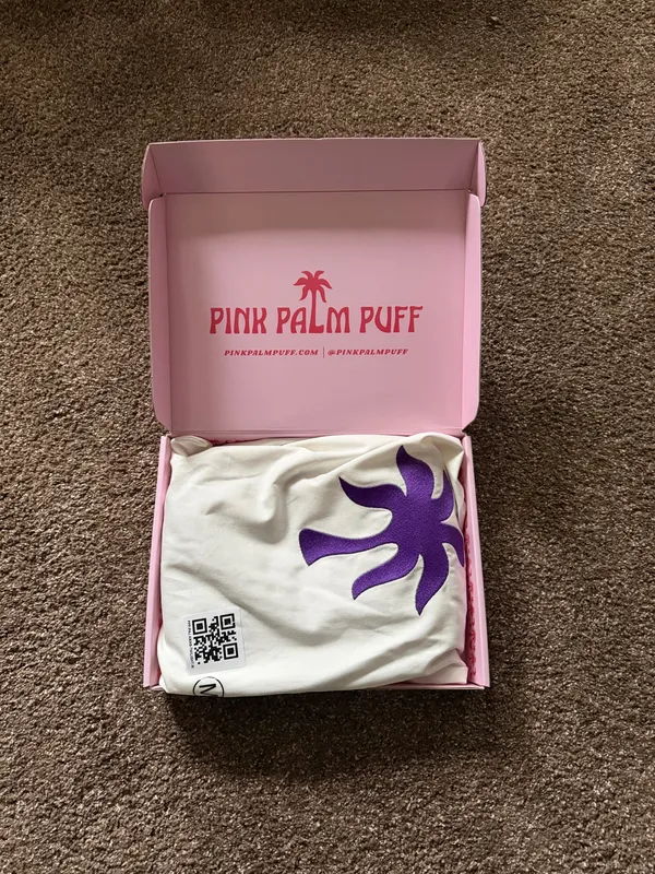 Pink Palm Puff Pajamas - Twilight Purple - Size Medium, NWT w/ Bag and Box - Image 9