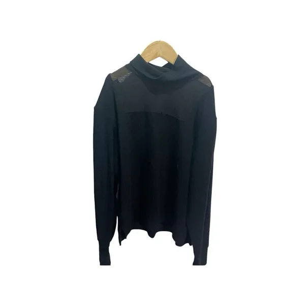 EVEREVE‎ LNA Lyra Brushed Longsleeve back Turtleneck Top Size XS. Sheer Panel - Image 2