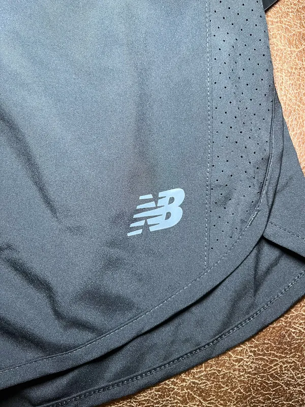 New Balance Women's Black Running Shorts Drawstring Unlined WS91828X Size Large - Image 3