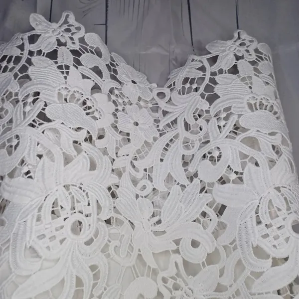 Zara Spaghetti strap white floral lace Boho cottagecore summer vacation dress - Image 5