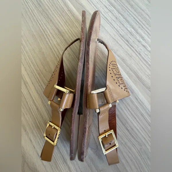 Tory Burch Tan Leather Sandals - Image 4