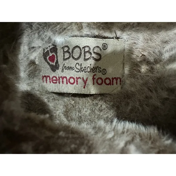 Skechers BOBS Keepsakes Ice Angel Slippers Brown Faux Fur Memory Foam Womens 8.5 - Image 4