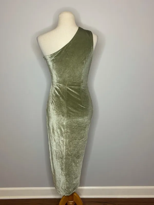Baltic Born - Green One Shoulder Dress - Image 3