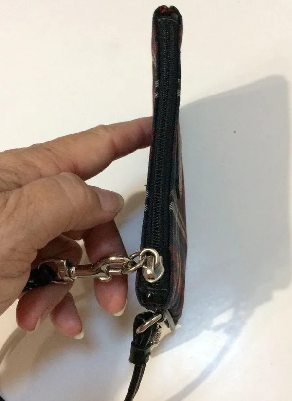 Poppy Tartan Plaid Small Wristlet - Image 8