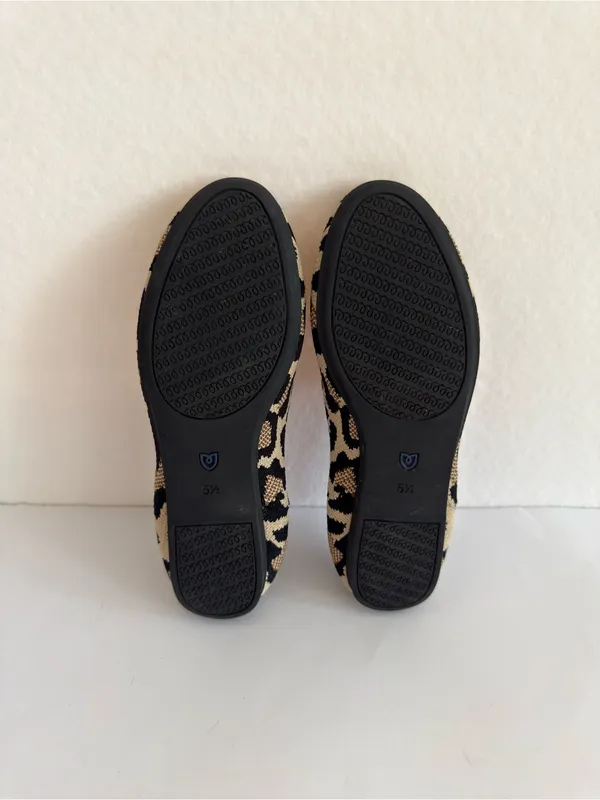 Rothy’s The Almond Toe Loafer Retired Desert Cat Leopard Print Knit Flats 5.5 - Image 7