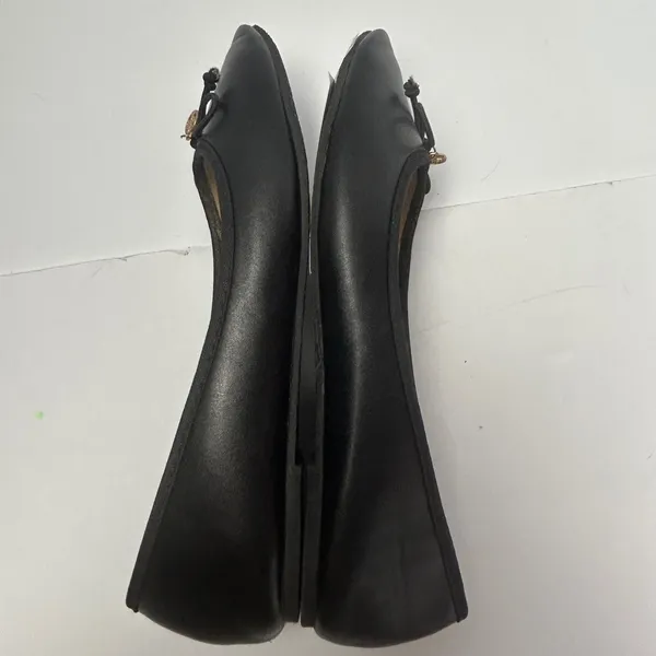 Nicole Miller New‎ York Blue-Rise Black Pointed Toe Ballet Flats Bow Charm 7.5M - Image 10