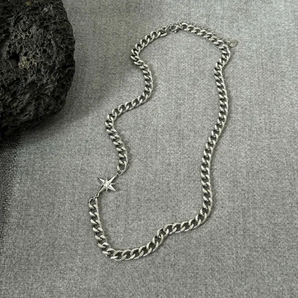 Star Link Chain Necklace for Men Women Streetwear Unisex Hip Hop Style - Image 3