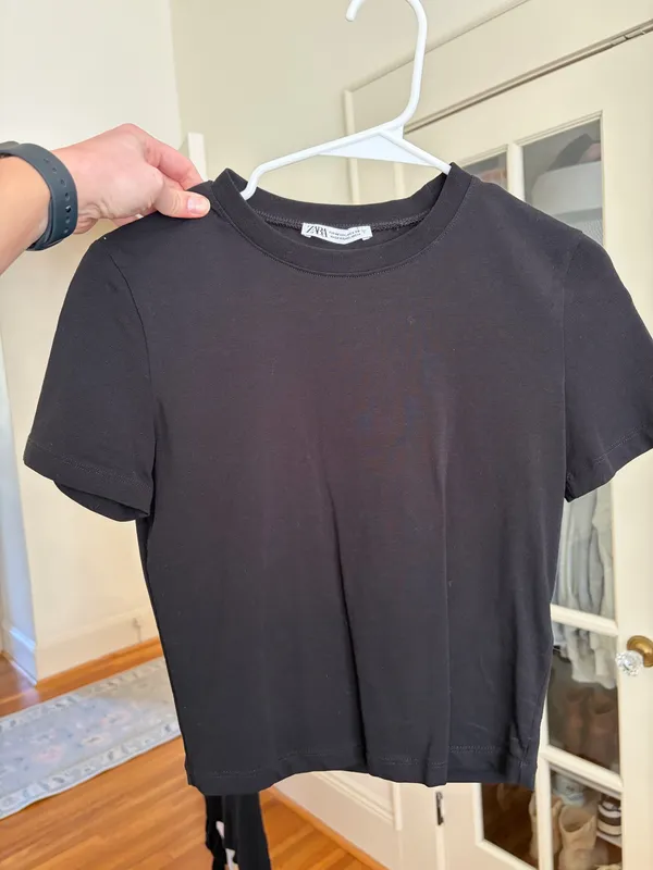 Zara cropped basic tee - Image 4
