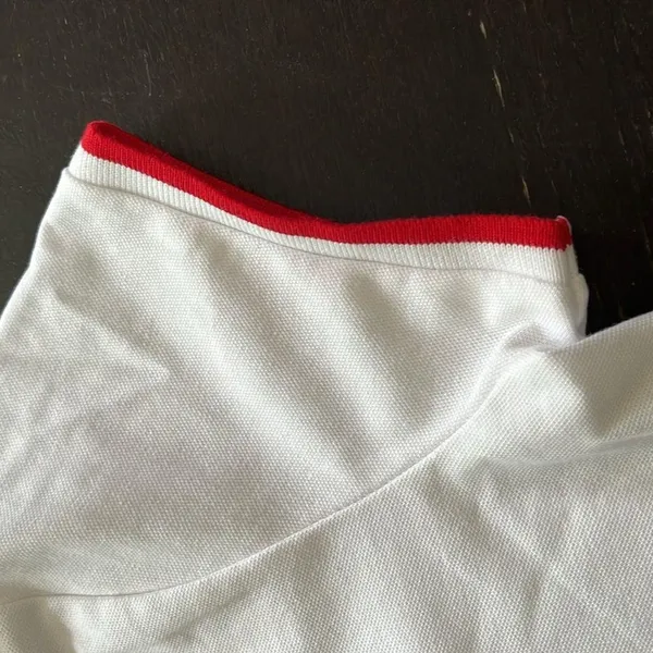 U.S Polo Association red and white medium polo in women’s. GUC. - Image 3