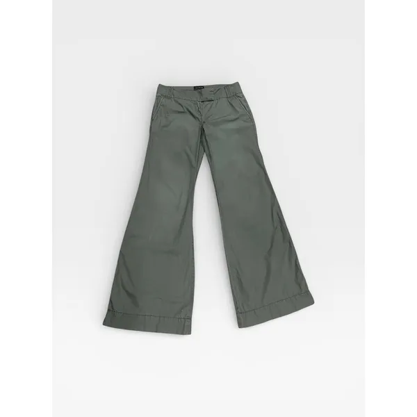 The Limited Lowrise Boho Flare Wide-leg Cotton Khaki Pants - Image 2