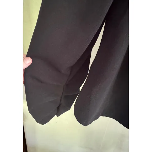 SHEIN Black Open Front Blazer Stretch Scalloped Hem Jacket - Image 3