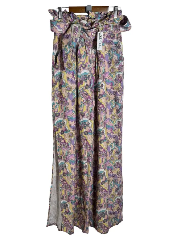 Anthropologie x La Porte Swirl Print Paperbag Wide Leg Pants XS NWT - Image 11
