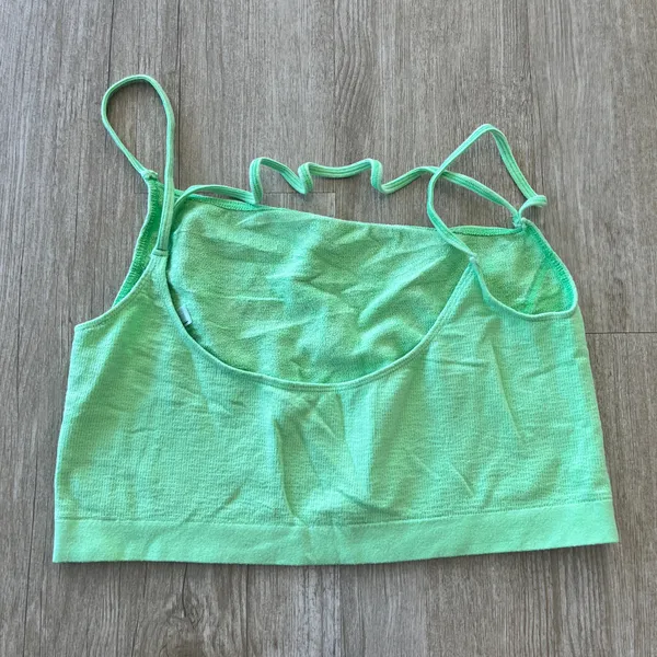 Out From Under Womens Urban Outfitters Green Cropped Tank / Bralette - XL - Image 3