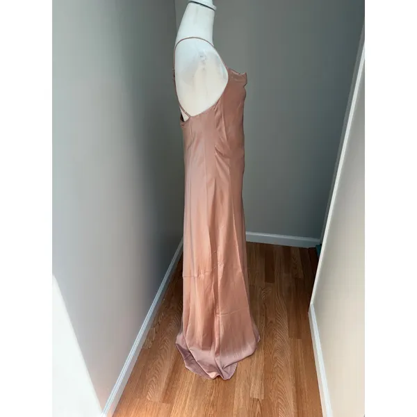 Show Me Your MuMu Tuscany Maxi Slip Dress Copper Luxe Satin Size Small - Image 9