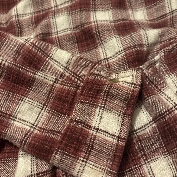 American Eagle, red and white flannel shirt - Image 5