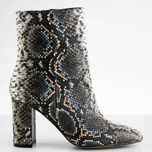 Chinese Laundry Women's Koraline Multi-Color Snake Print‎ Ankle Heeled Boots 7 - Image 2