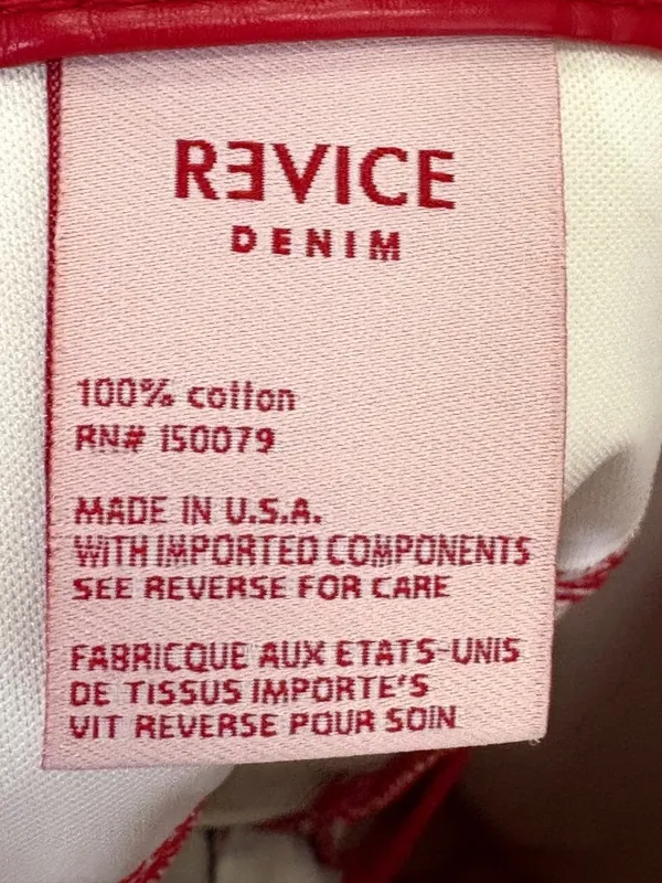REVICE Red Faux Leather Bootcut Pants Size 24 - Image 10